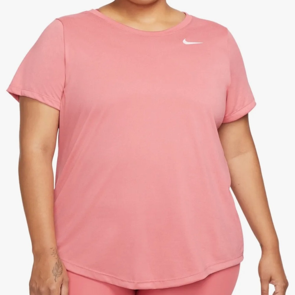 NIKE Women’s Plus Size Dry Legend Training in “Archaeo Pink/White” 1X